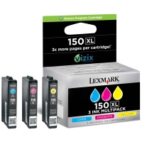 Lexmark 14N1807E (Nr 150XL) pakiet 3 tuszów C/M/Y, zwiększona pojemność, oryginalny 14N1807E 040482