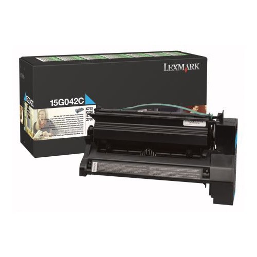 Lexmark 15G042C toner niebieski, zwiększona pojemność, oryginalny Lexmark 15G042C 034540 - 1