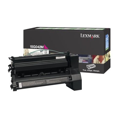 Lexmark 15G042M toner czerwony, zwiększona pojemność, oryginalny Lexmark 15G042M 034545 - 1