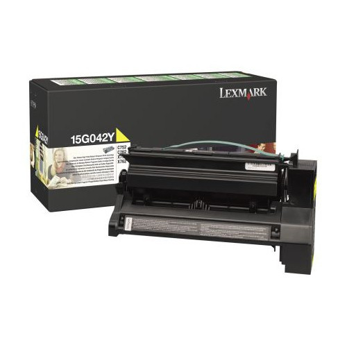 Lexmark 15G042Y toner żółty, zwiększona pojemność, oryginalny Lexmark 15G042Y 034550 - 1