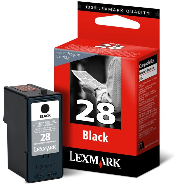 Lexmark 18C1428 (Nr 28) tusz czarny, oryginalny 18C1428E 040300 - 1