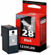 Lexmark 18C1428 (Nr 28) tusz czarny, oryginalny 18C1428E 040300
