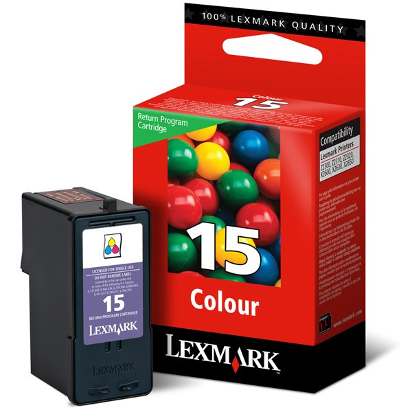 Lexmark 18C2110E (Nr 15) tusz kolorowy, oryginalny 18C2110E 040365 - 1