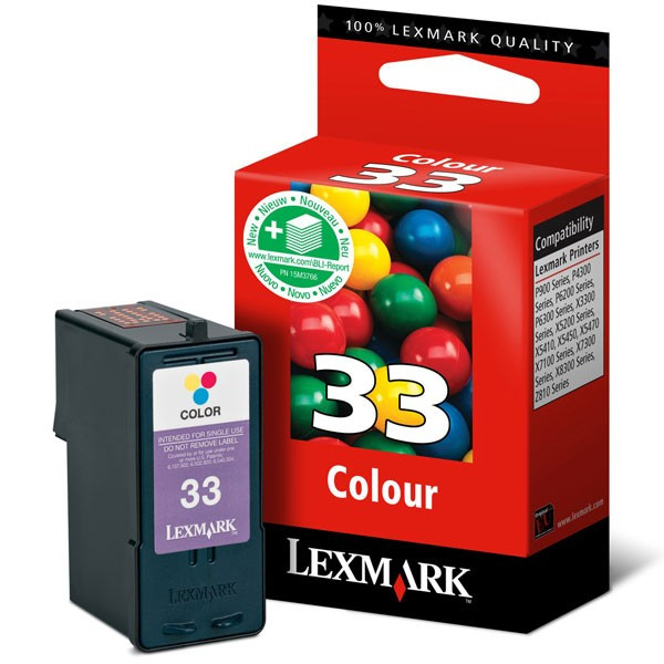 Lexmark 18CX033 (Nr 33) tusz kolorowy, oryginalny 18CX033E 040229 - 1