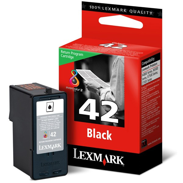 Lexmark 18Y0142 (Nr 42) tusz czarny, oryginalny 18Y0142E 040355 - 1