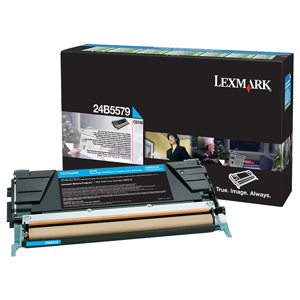 Lexmark 24B5579 toner niebieski o zwiększonej pojemności, oryginalny 24B5579 037588 - 1