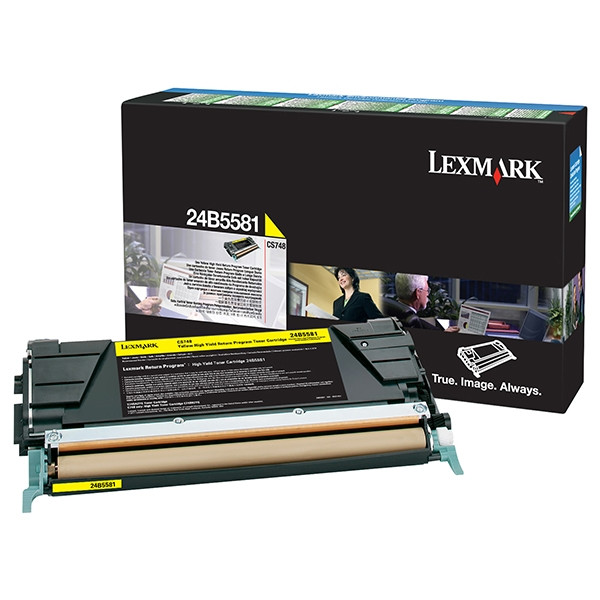 Lexmark 24B5581 toner żółty o zwiększonej pojemności, oryginalny 24B5581 037592 - 1