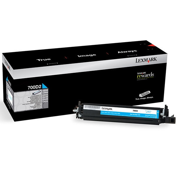 Lexmark 700D2 (70C0D20) developer niebieski, oryginalny 037264 - 1