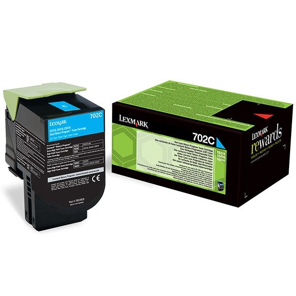 Lexmark 702C (70C20C0) toner niebieski, oryginalny 70C20C0 037240 - 1