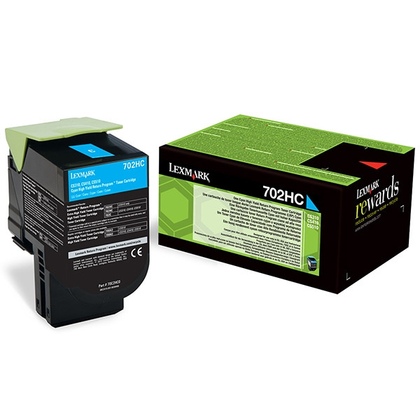 Lexmark 702HC (70C2HC0) toner niebieski, zwiększona pojemność, oryginalny 70C2HC0 037248 - 1