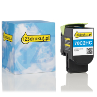 Lexmark 702HC (70C2HC0) toner niebieski, zwiększona pojemność, wersja 123drukuj