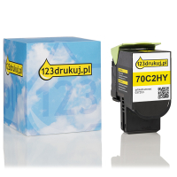Lexmark 702HY (70C2HY0) toner żółty, zwiększona pojemność, wersja 123drukuj