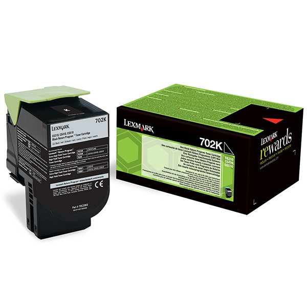 Lexmark 702K (70C20K0) toner czarny, oryginalny 70C20K0 037238 - 1