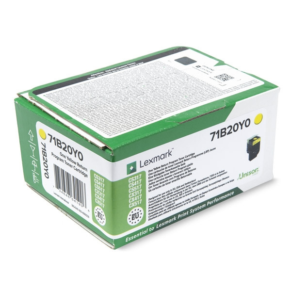 Lexmark 71B20Y0 toner żółty, oryginalny 71B20Y0 037746 - 1