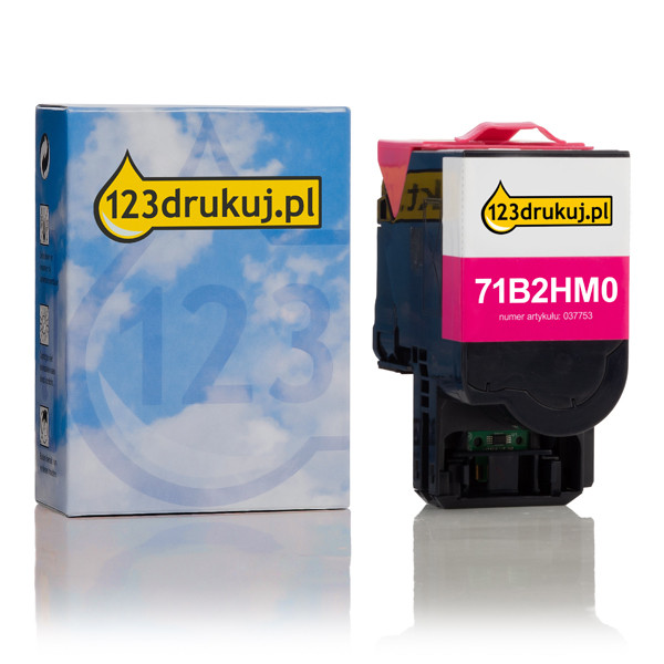 Lexmark 71B2HM0 toner czerwony, zwiększona pojemność, wersja 123drukuj 71B2HM0C 037753 - 1