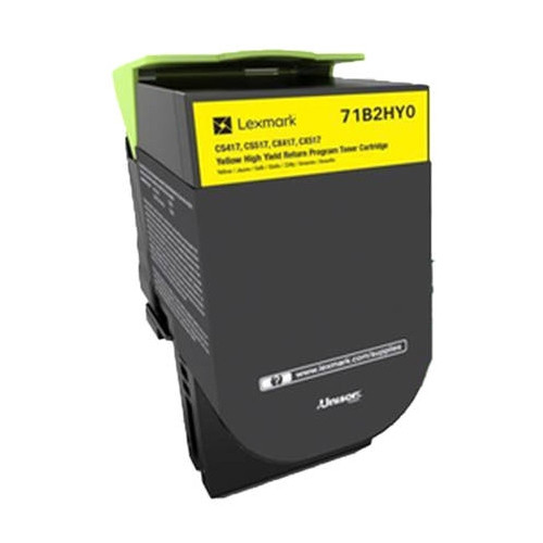 Lexmark 71B2HY0 toner żółty, zwiększona pojemność, oryginalny 71B2HY0 037754 - 1