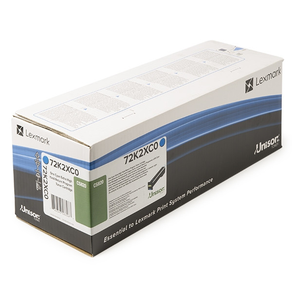 Lexmark 72K2XC0 toner niebieski o zwiększonej pojemności, oryginalny 72K2XC0 037640 - 1