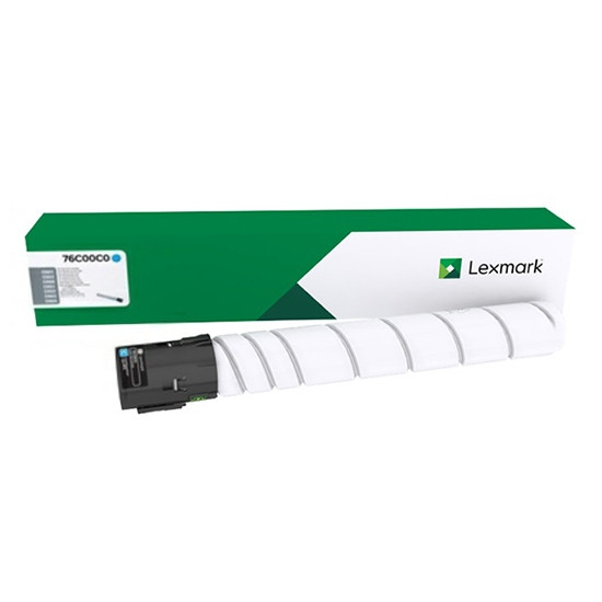 Lexmark 76C00C0 toner niebieski, oryginalny 76C00C0 037814 - 1