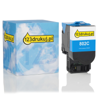 Lexmark 802C (80C20C0) toner niebieski, zmmiejszona pojemność, wersja 123drukuj