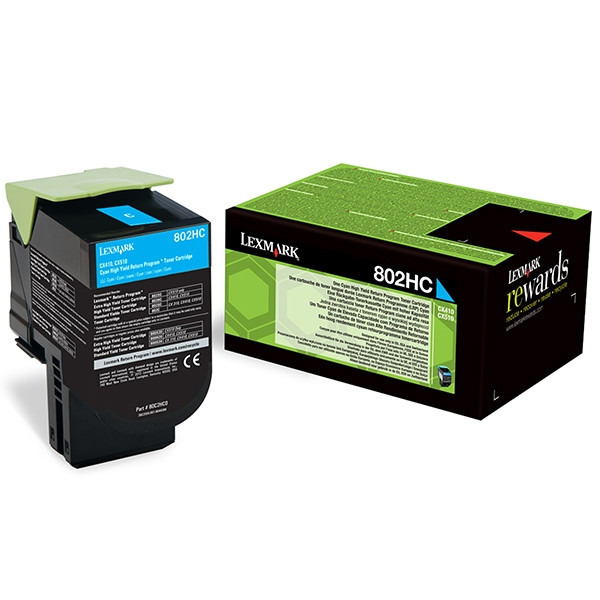 Lexmark 802HC (80C2HC0) toner niebieski, zwiększona pojemność, oryginalny 80C2HC0 037294 - 1