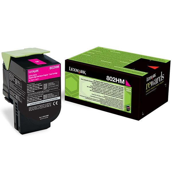 Lexmark 802HM (80C2HM0) toner czerwony, zwiększona pojemność, oryginalny 80C2HM0 037296 - 1