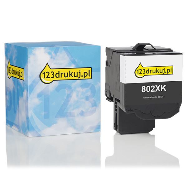 Lexmark 802XK (80C2XK0) toner czarny, ekstra zwiększona pojemność, wersja 123drukuj 80C2XK0C 037301 - 1