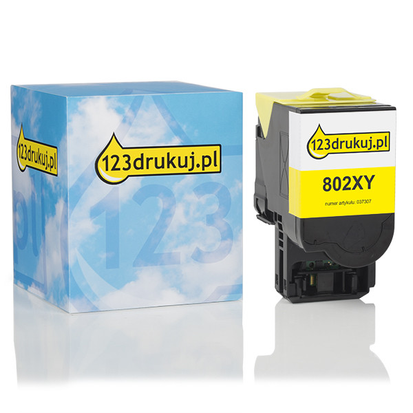 Lexmark 802XY (80C2XY0) toner żółty, ekstra zwiększona pojemność, wersja 123drukuj 80C2XY0C 037307 - 1