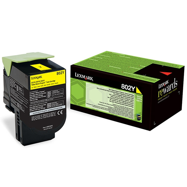 Lexmark 802Y (80C20Y0) toner żółty, zmniejszona pojemność, oryginalny 80C20Y0 037282 - 1