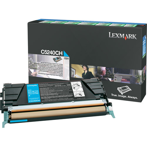 Lexmark C5240CH toner niebieski, zwiększona pojemność, oryginalny Lexmark C5240CH 034690 - 1