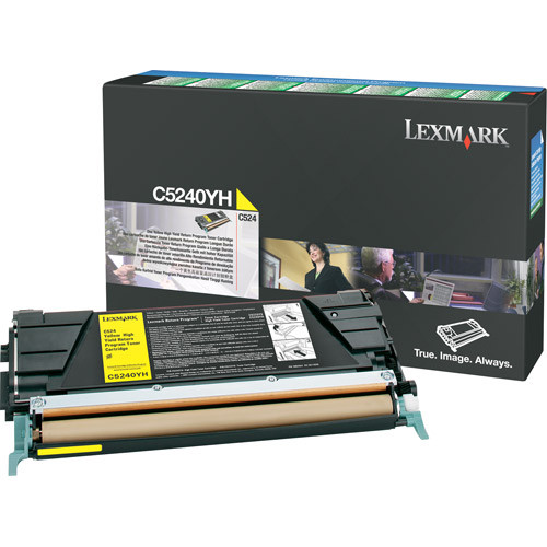 Lexmark C5240YH toner żółty, zwiększona pojemność, oryginalny Lexmark C5240YH 034700 - 1