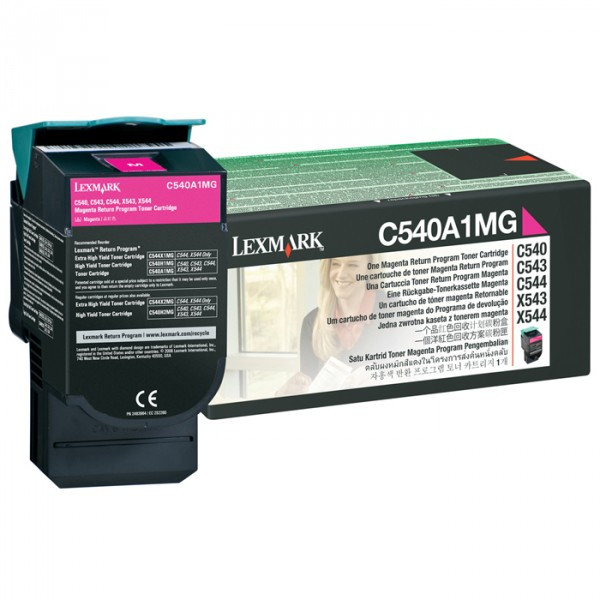 Lexmark C540A1MG toner czerwony, oryginalny C540A1MG 037028 - 1