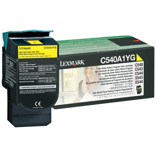 Lexmark C540A1YG toner żółty, oryginalny C540A1YG 037030 - 1