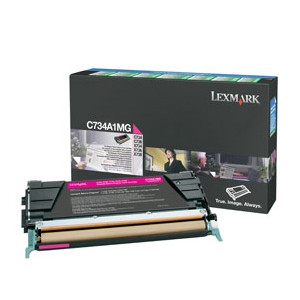 Lexmark C734A1MG toner czerwony, oryginalny C734A1MG 037072 - 1