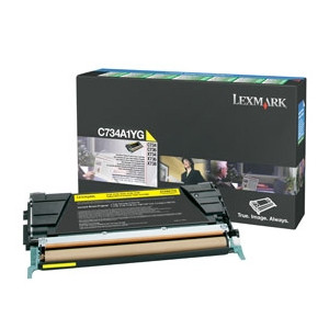 Lexmark C734A1YG toner żółty, oryginalny C734A1YG 037074 - 1