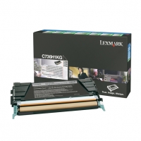 Lexmark C736H1KG czarny toner, zwiększona pojemność, oryginalny C736H1KG 037076