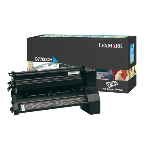 Lexmark C7700CH toner niebieski, zwiększona pojemność, oryginalny Lexmark C7700CH 034875 - 1