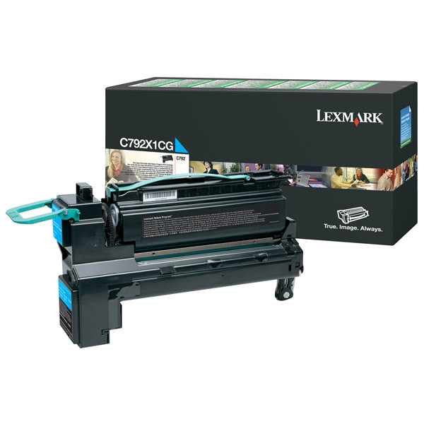 Lexmark C792X1CG toner niebieski, o zwiększonej pojemności, oryginalny C792X1CG 037156 - 1