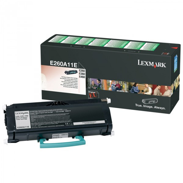 Lexmark E260A11E toner czarny, oryginalny E260A11E 037000 - 1