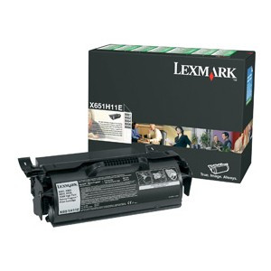 Lexmark X651H11E czarny toner, zwiększona pojemność, oryginalny X651H11E 037050 - 1