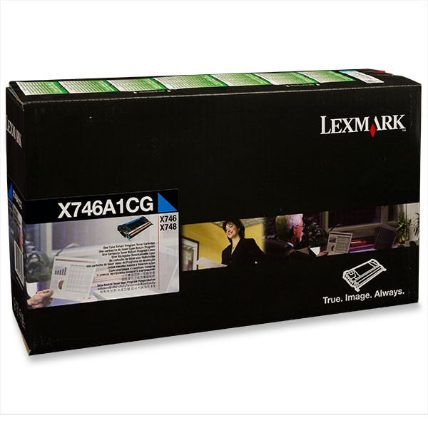 Lexmark X746A1CG toner niebieski, oryginalny X746A1CG 037222 - 1