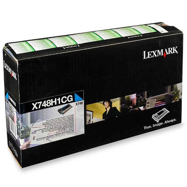 Lexmark X748H1CG toner niebieski, zwiększona pojemność, oryginalny X748H1CG 037216 - 1