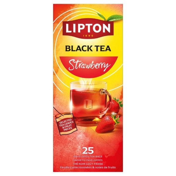 Herbata LIPTON Feel Good Selection, Refresh, truskawka, 25 torebek 700089 - 1