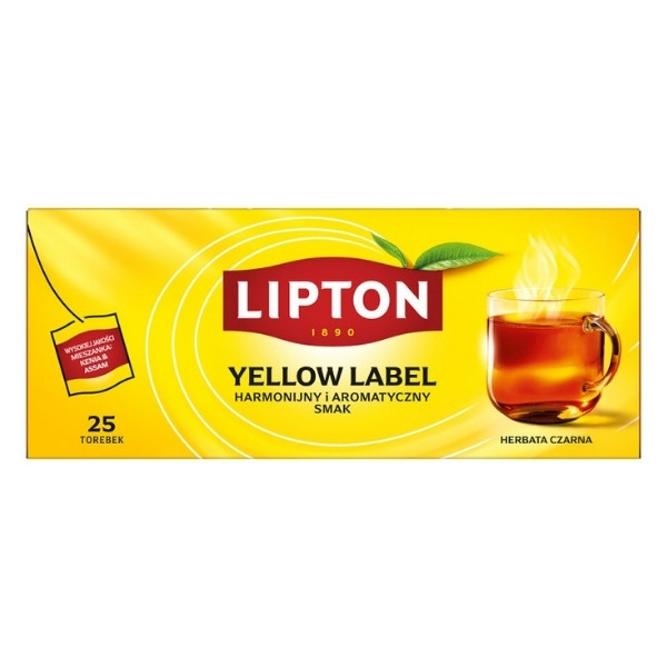 Herbata LIPTON czarna, Yellow Label, 25 torebek 700062 - 1