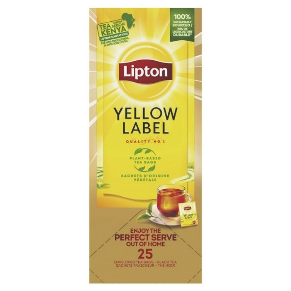 Herbata LIPTON czarna, Yellow Label, 25 torebek 700079 - 1