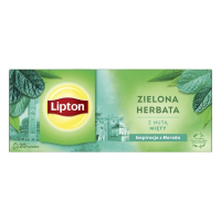 Herbata LIPTON zielona, z nutą mięty, 20 torebek 700091
