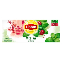 Herbata LIPTON ziołowa, melisa z wiśnią, 20 torebek 700093