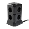 Listwa zasilająca 123drukuj wieża z 8 gniazdami i 4 USB czarna (2 metry) 390026 - 3