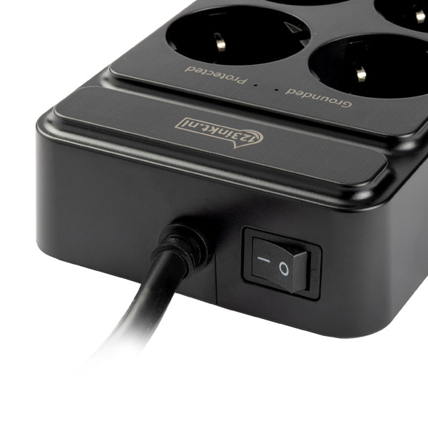 Listwa zasilająca 123drukuj z 6 gniazdami i 4 USB czarna (2 metry) 390030 - 4