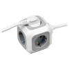 Listwa zasilająca PowerCube kostka 5 gniazd, szara, 1,5 metra 1150090 399500