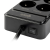 Listwa zasilająca z 6 gniazdami i 4 USB czarna (2 metry), 123drukuj 390030 - 4